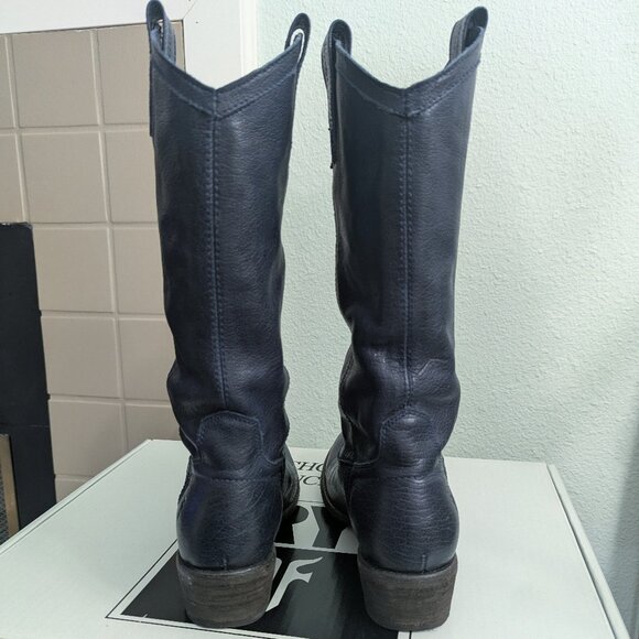 FRYE Carson Pull-On Sapphire Blue/NavyBoots Size 7.5 - Picture 6 of 9